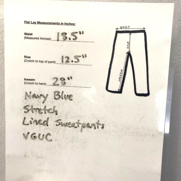 T by Talbots Lined Sweatpants Womens XLP Navy Blue Stretch Pants Pockets Leisure - Picture 6 of 13